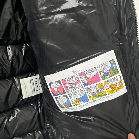 Moncler Hooded Shiny Black Down Jacket - Picture 6 of 8